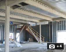 Image of spray fireproofing.  Click here for more spray frieproofing images.